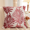 Axyaa Leaf Jacquard Design Throw Pillow Covers - Soft Breathable Decorative Cushion Cover