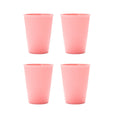 Axyaa Pink Plastic Reusable Cups for Home, Kitchen, Restaurant, Picnic, Camping - Set of 6