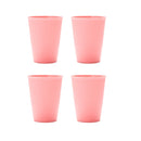 Axyaa Pink Plastic Reusable Cups for Home, Kitchen, Restaurant, Picnic, Camping - Set of 6