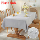 Axyaa Solid Color Tablecloth | Imitation Cotton & Linen | Straight-Edge | Dining Table Cloth