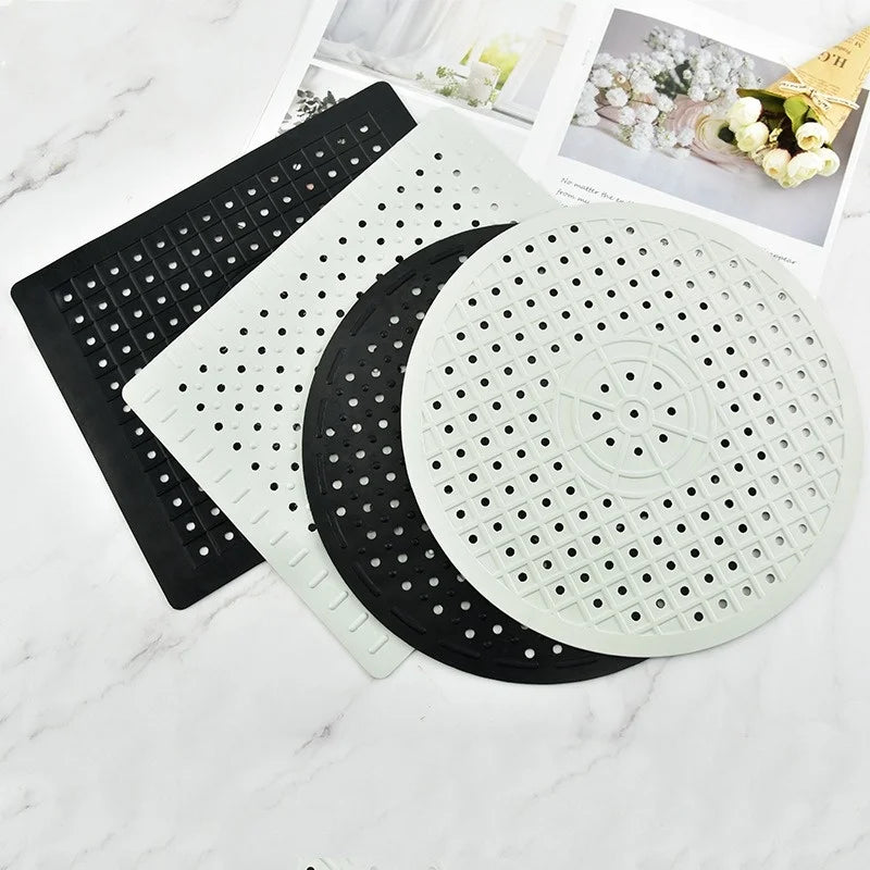 Axyaa Rubber Drain Pad Kitchen Sink Mat Non Slip Heat Insulation Square Rectangle