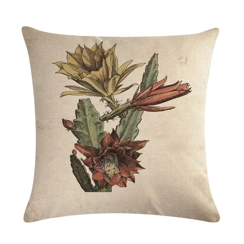 Axyaa Nordic Printed Cotton Linen Pillowcase for Home Office Decor 45*45cm