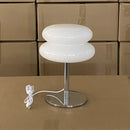 Axyaa Double Layered Egg Tart Girl Desk Lamp: American Retro Bauhaus LED Vintage