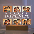 Axyaa Personalized 3D Acrylic Lamp for Mom Dad Love Family Birthday Gift