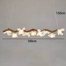 Axyaa LED Wood Chandelier: Elegant Ceiling Lamp for Home or Restaurant