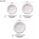 Axyaa Stoneware Edge Plate Set for Elegant Dining
