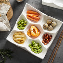 Axya Square Ceramic Plate Set for Pasta Steak Sushi Dessert Snacks