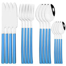 Axyaa Rose Gold Cutlery Set - 16-Piece Stainless Steel Dinnerware Flatware