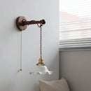 Axyaa Nordic Ceramic Flower Wall Lamp for Modern Bedroom Decor & Lighting