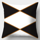 Axyaa Black White Modern Cushion Cover 45x45cm Polyester Decorative Pillow Case