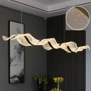 Axyaa Nordic Wave Chandelier: Stylish LED Pendant Light for Dining Room and Bar