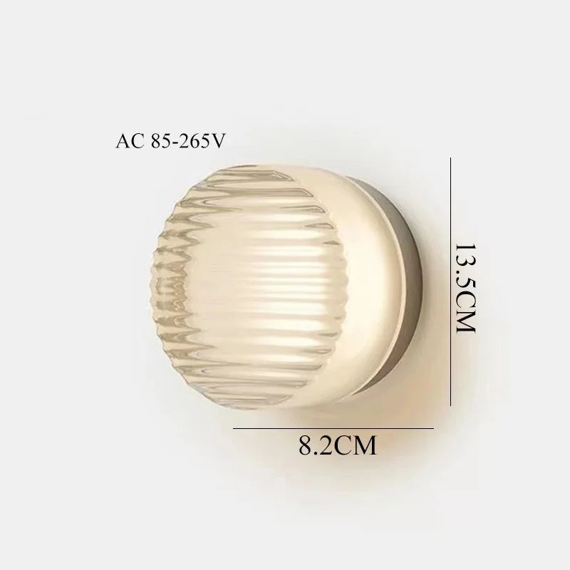 Axyaa Round Acrylic LED Wall Sconce Light for Corridor Balcony Modern Atmosphere