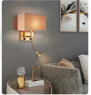 Axyaa LED Wall Lamp with USB Charger & Spotlight for Bedroom Living Room
