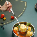 Axyaa Curved Handle Wall Hook Spoon Colander Ladle Stainless Steel Skimmer Kitchen Gadgets