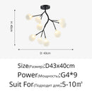 Axyaa Firefly Ceiling Chandelier: Modern G4 LED Indoor Pendant Light Fixture