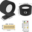 Axyaa Rechargeable Wall Lamp Remote Control 3 Color Temperatures Dimmable Rotation Bedroom Light