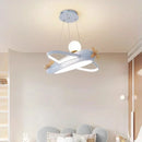 Axyaa Nordic Airplane LED Chandelier for Children's Room Nursery Bedroom Decor