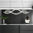 Axyaa Luxury Crystal Chandelier - Modern Minimalist Design for Dining Table, Bar, and Desk