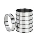 Axyaa Stainless Steel Muffin Rings - Non Stick Cake Cookie Mold