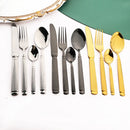 Axyaa Stainless Steel Gold Cutlery Set - 4Pcs Knife Fork Spoons Dinnerware Kitchen Flatware