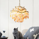 Axyaa Crystal Chandelier Ceiling Pendant for French Living Room & Bedroom