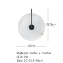 Axyaa Marble Circular Wall Lamp Nordic Minimalist LED Lights