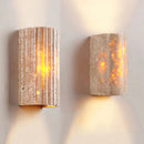 Axyaa Yellow Cave Stone Villa Wall Lamp - Japanese Style LED Lighting for Bedroom