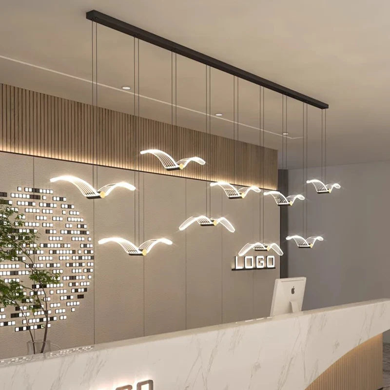 Axyaa Modern LED Pendant Chandeliers for Living Room and Dining Room