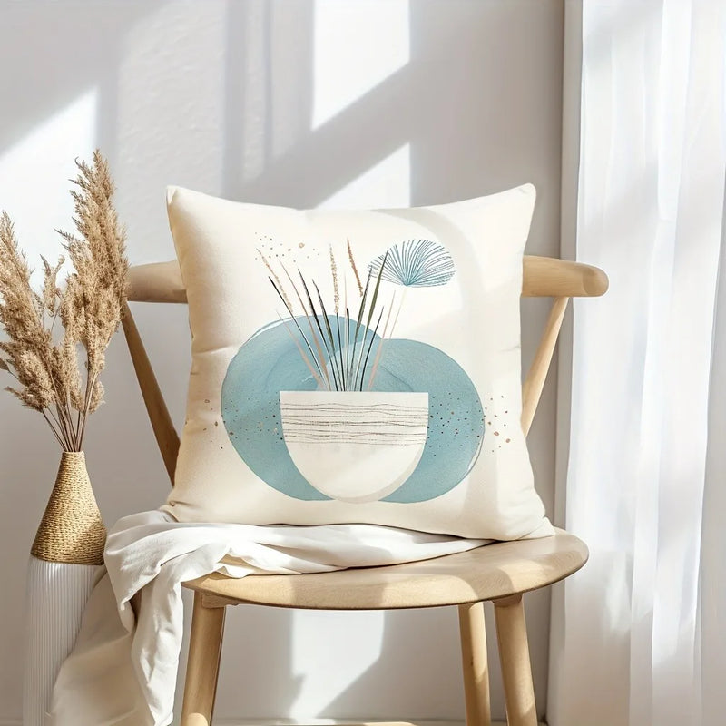 Axyaa Geometric Leaf Pattern Pillowcase for Bohemian Home Decor
