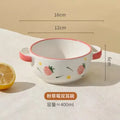 Axyaa 4.7-inch Ceramic Double Ear Steamed Egg Bowl