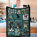 Axyaa French Bulldog Flannel Blanket: Cute, Lightweight 3D Printed Fleece for Four Seasons