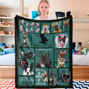 Axyaa French Bulldog Flannel Blanket: Cute, Lightweight 3D Printed Fleece for Four Seasons