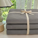 Axyaa Wrinkle Yarn Bedding Set: Duvet Cover, Pillowcase, Sheet Set for Twin King