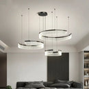 Axyaa Modern Acrylic LED Semicircle Chandelier for Living Room and Bedroom
