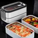 Axyaa Stainless Steel Insulated Bento Box 2 Layers with Thermal Bag
