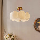 Axyaa Cream White Glass Pendant Light - Modern Nordic Chandelier