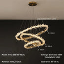 Axyaa Gold Metal LED Chandelier for Modern Home Decor