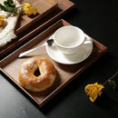 Axyaa Japanese Black Walnut Tea Tray & Dinner Plate for Home Décor & Serving