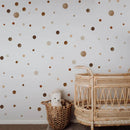 Axyaa Watercolor Boho Polka Dots Wall Decals - Nursery Kids Bedroom Stickers