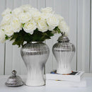 Axyaa Ceramic High Vase Ornaments TV Cabinet Decoration Silver Gold Plated Jewelry Storage