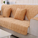 Axyaa Plush Sofa Cover: Winter Velvet L Shape Couch Protector