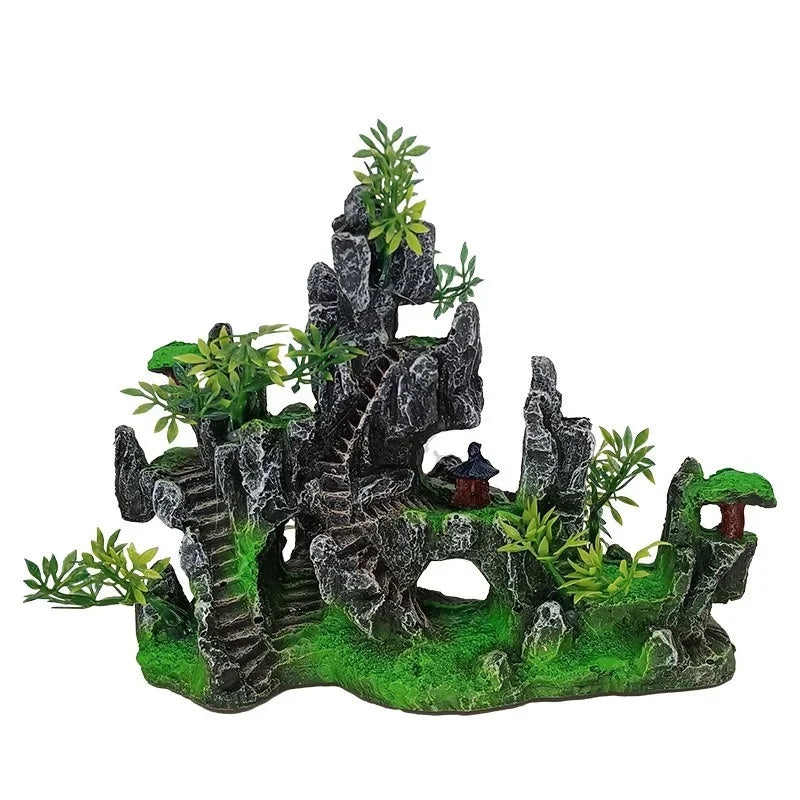 Axyaa Aquarium Rockery Moss Landscaping Decoration
