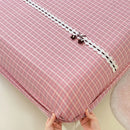 Axyaa Double-Layer Plaid Lace Mattress: Soft, Skin-Friendly, Non-Slip - Single Piece