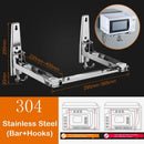 Axyaa Stainless Steel Microwave Oven Holder Foldable Retractable Kitchen Shelf Bracket