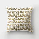 Axyaa Golden Letter Geometric Pillow Case - Elegant Home Decor Choice