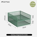 Axyaa Desk Organizer: 4-Tier Desktop Storage Rack & File Holder
