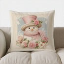 Floral Clock Decorative Digital Print Pillow Cover for Sofa, Bedroom or Car by Axyaa