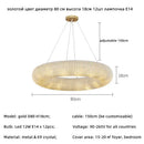 Axyaa Crystal Luxury Loft Pendant Light Fixture for Living Room Décor