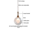 Axyaa Glass Ball LED Pendant Chandelier - Nordic Modern Hanging Light