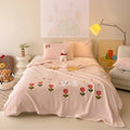 Axyaa Cartoon Style Lamb Wool Printed Blanket - Double-Sided High-Gram Shawl Blanket